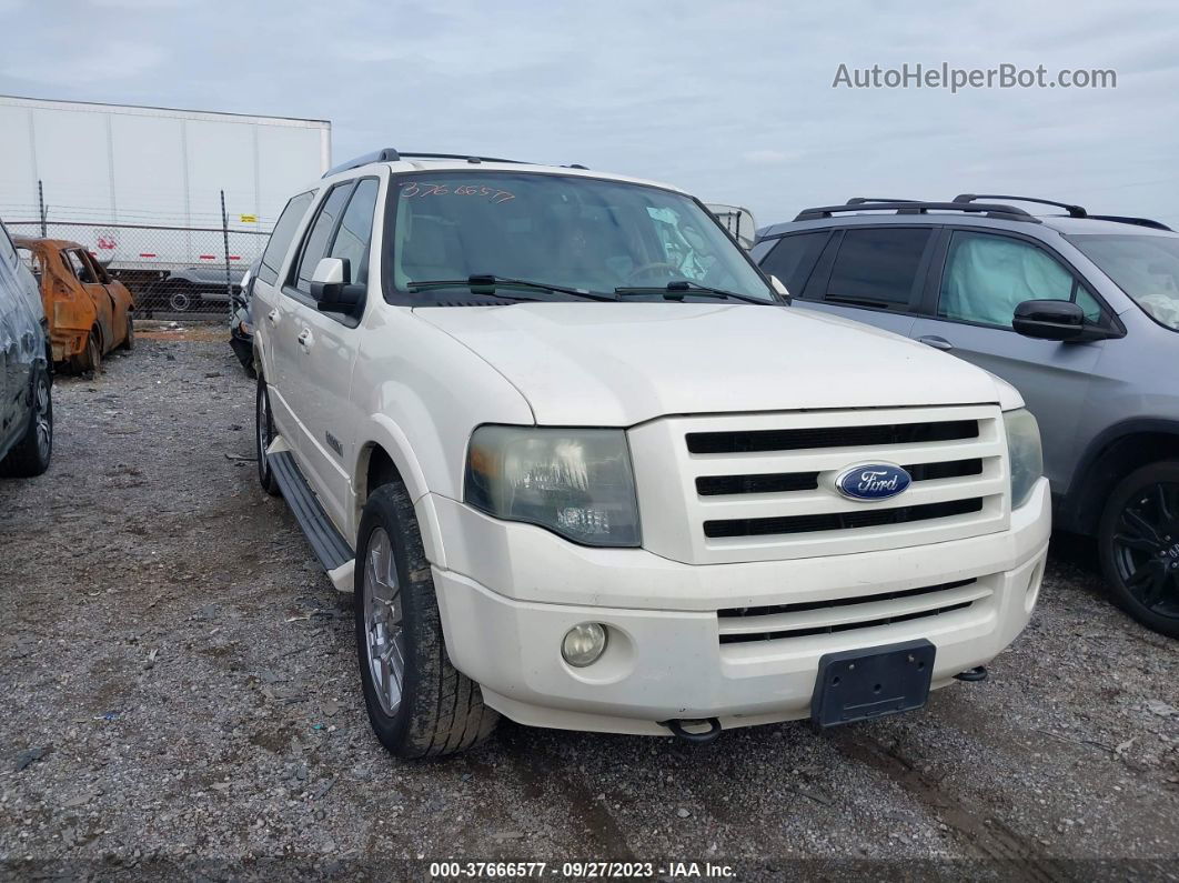 2007 Ford Expedition El Limited White vin: 1FMFK20547LA30375