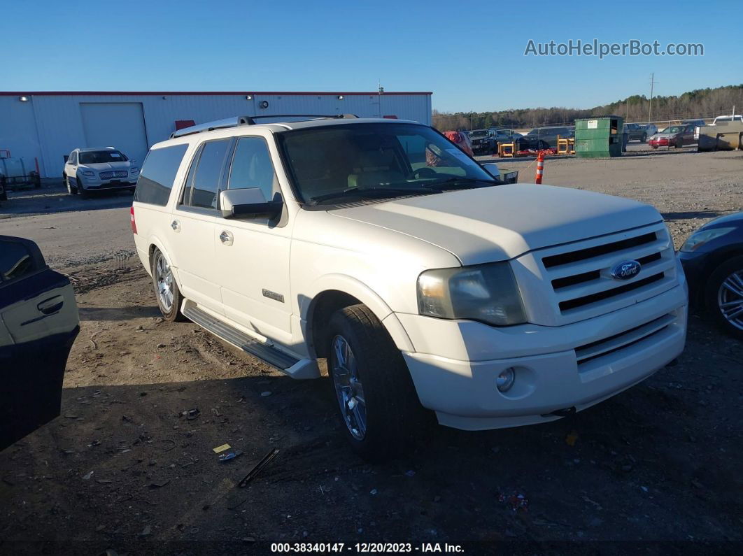 2007 Ford Expedition El Limited White vin: 1FMFK20547LA53896