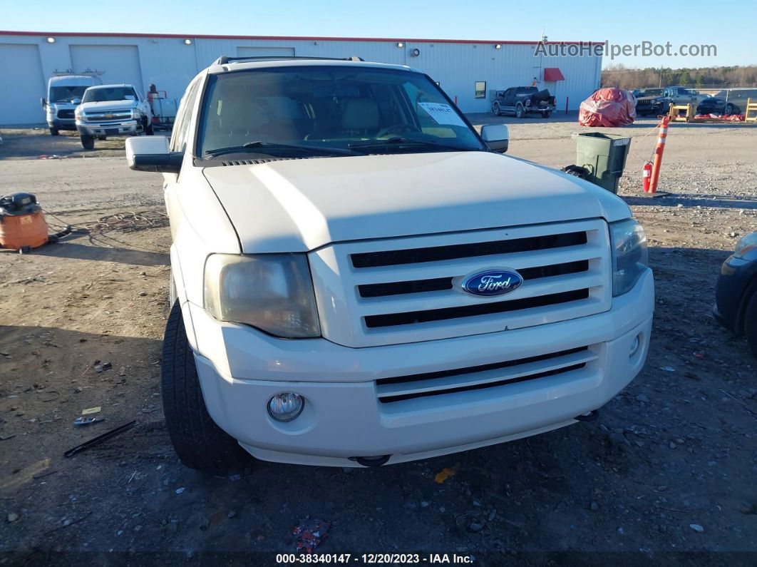 2007 Ford Expedition El Limited White vin: 1FMFK20547LA53896