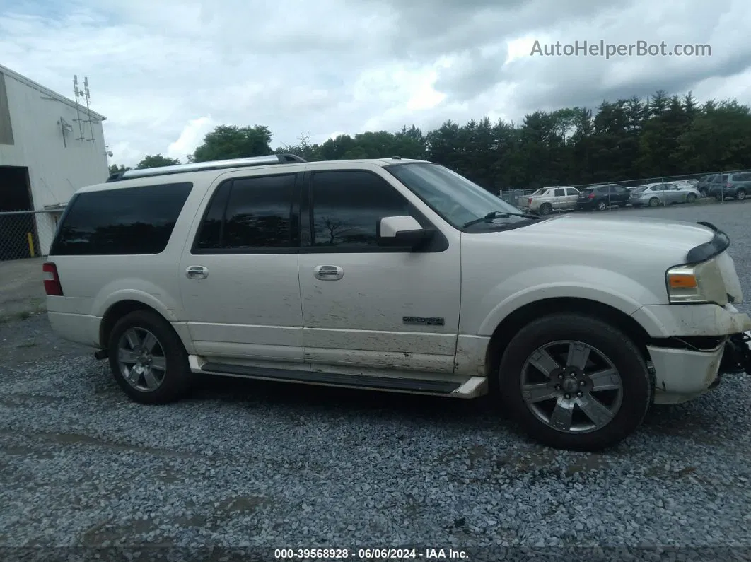 2007 Ford Expedition El Limited White vin: 1FMFK20557LA08000