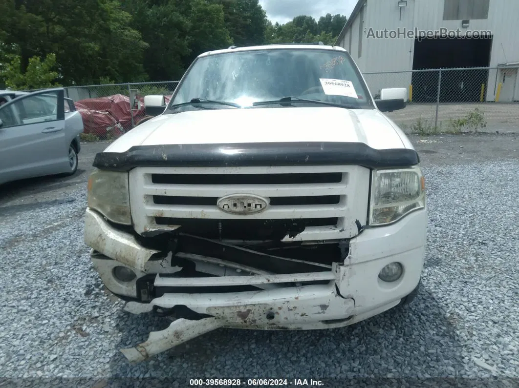 2007 Ford Expedition El Limited White vin: 1FMFK20557LA08000