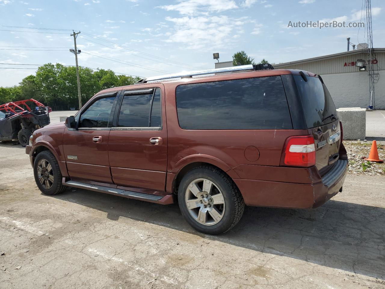 2007 Ford Expedition El Limited Burgundy vin: 1FMFK20557LA24004