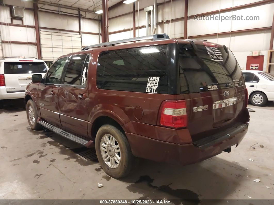 2007 Ford Expedition El Limited Red vin: 1FMFK20557LA34175