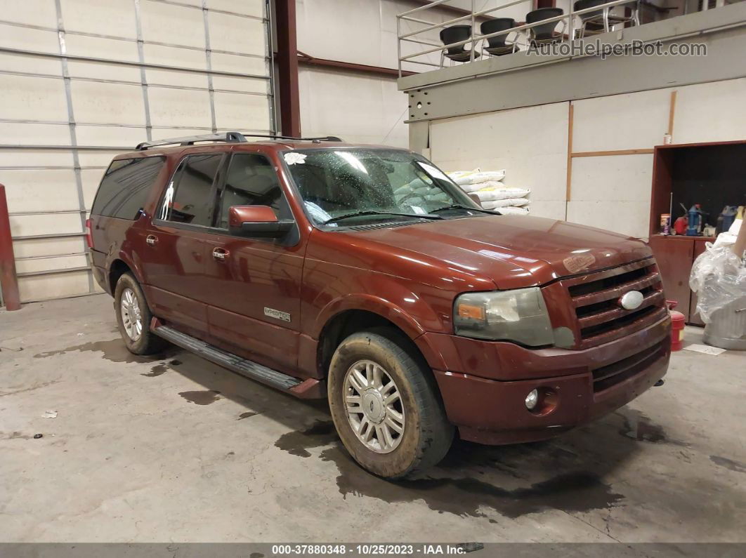 2007 Ford Expedition El Limited Red vin: 1FMFK20557LA34175