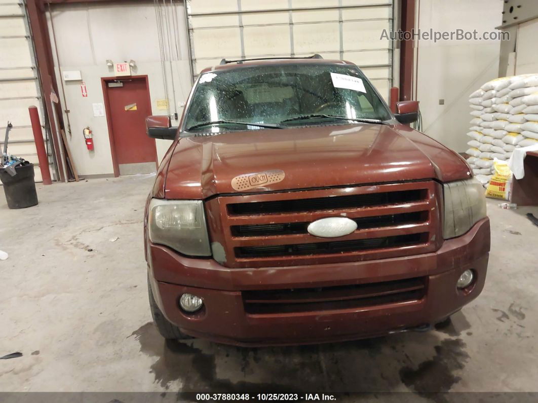 2007 Ford Expedition El Limited Red vin: 1FMFK20557LA34175