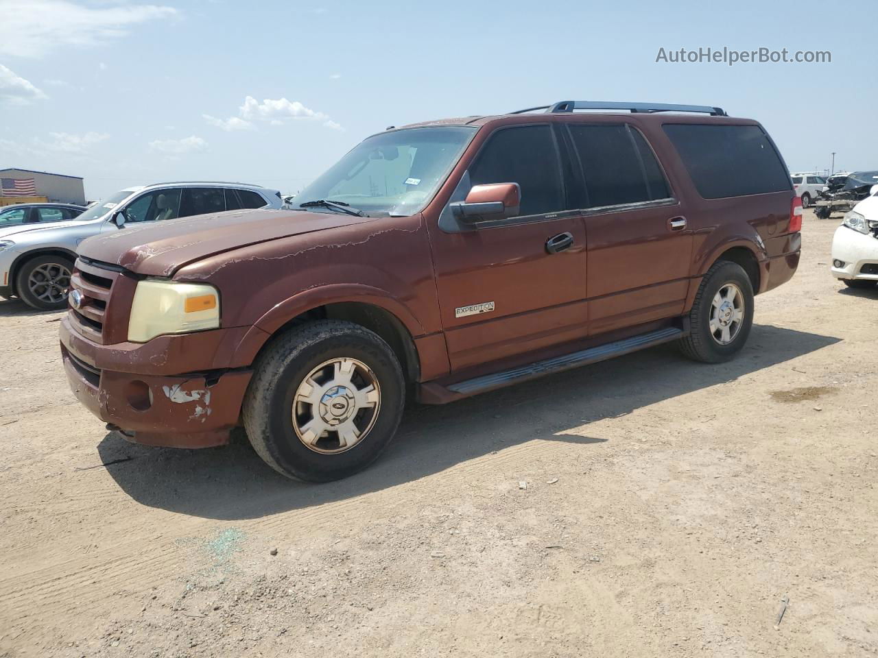 2007 Ford Expedition El Limited Maroon vin: 1FMFK20567LA07017