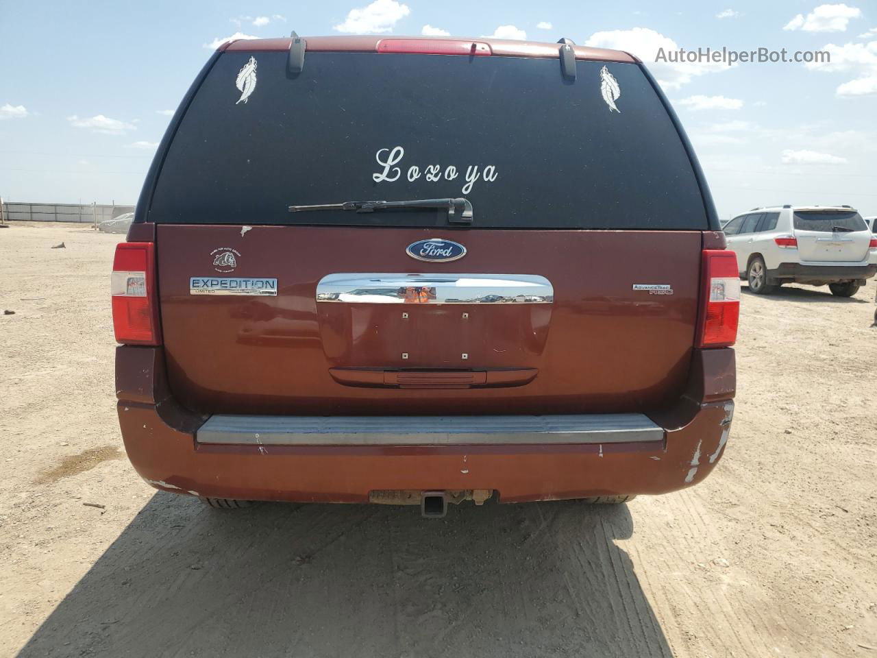 2007 Ford Expedition El Limited Maroon vin: 1FMFK20567LA07017