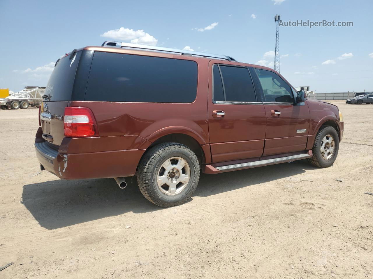 2007 Ford Expedition El Limited Maroon vin: 1FMFK20567LA07017