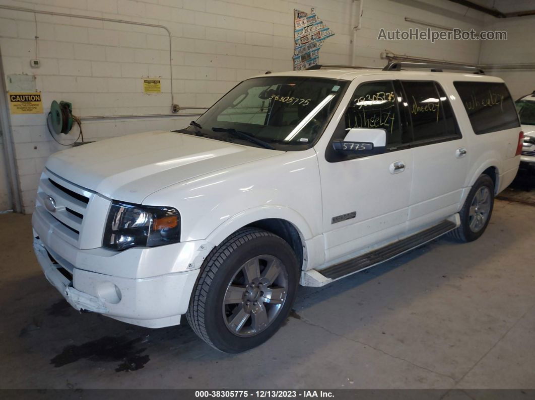 2007 Ford Expedition El Limited White vin: 1FMFK20587LA65257