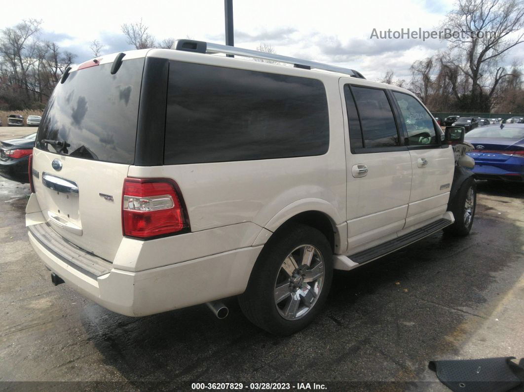 2007 Ford Expedition El Limited White vin: 1FMFK20597LA05035