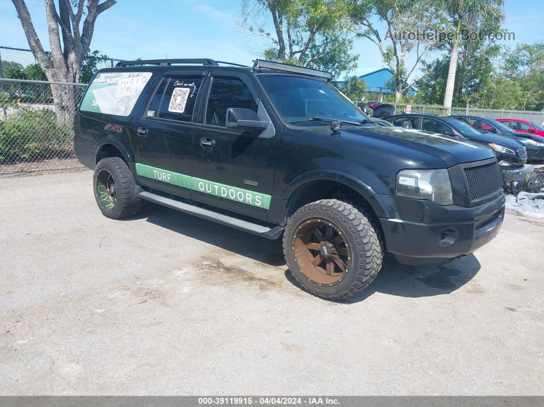 2007 Ford Expedition El Limited Black vin: 1FMFK20597LA55353