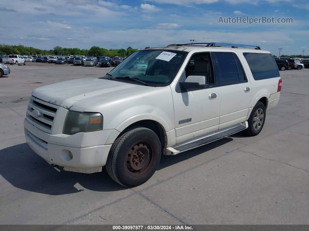 2007 Ford Expedition El Limited White vin: 1FMFK205X7LA21177