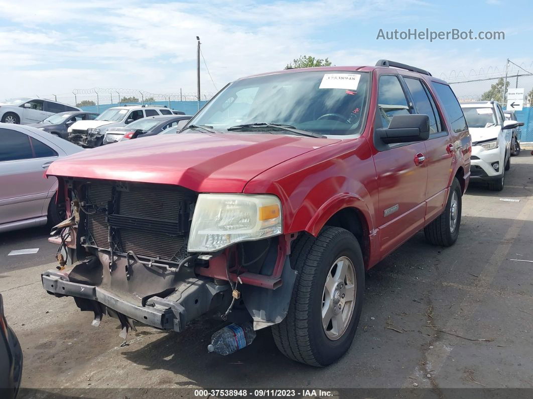 2008 Ford Expedition Ssv/xlt Red vin: 1FMFU15558LA45756