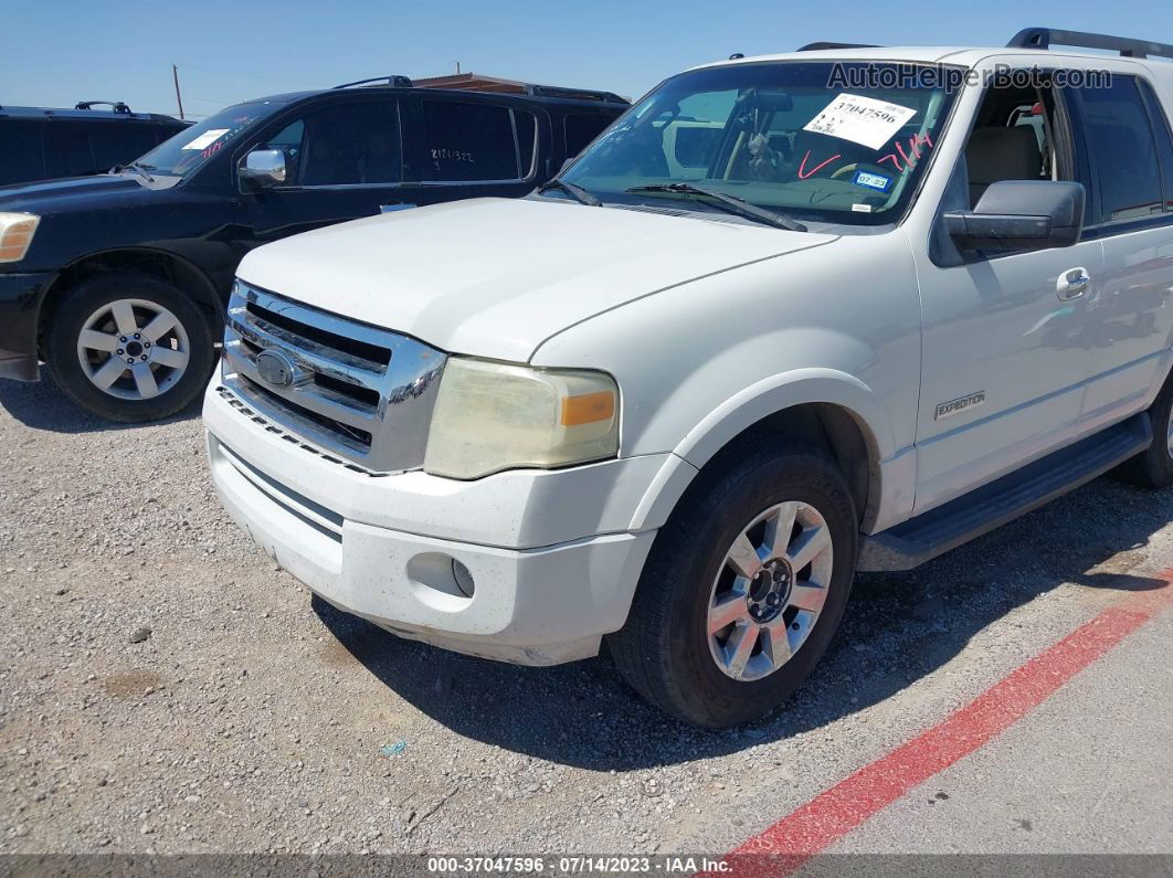 2008 Ford Expedition Xlt White vin: 1FMFU15598LA78789