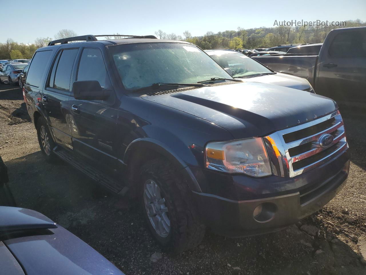 2007 Ford Expedition Xlt Blue vin: 1FMFU155X7LA82154