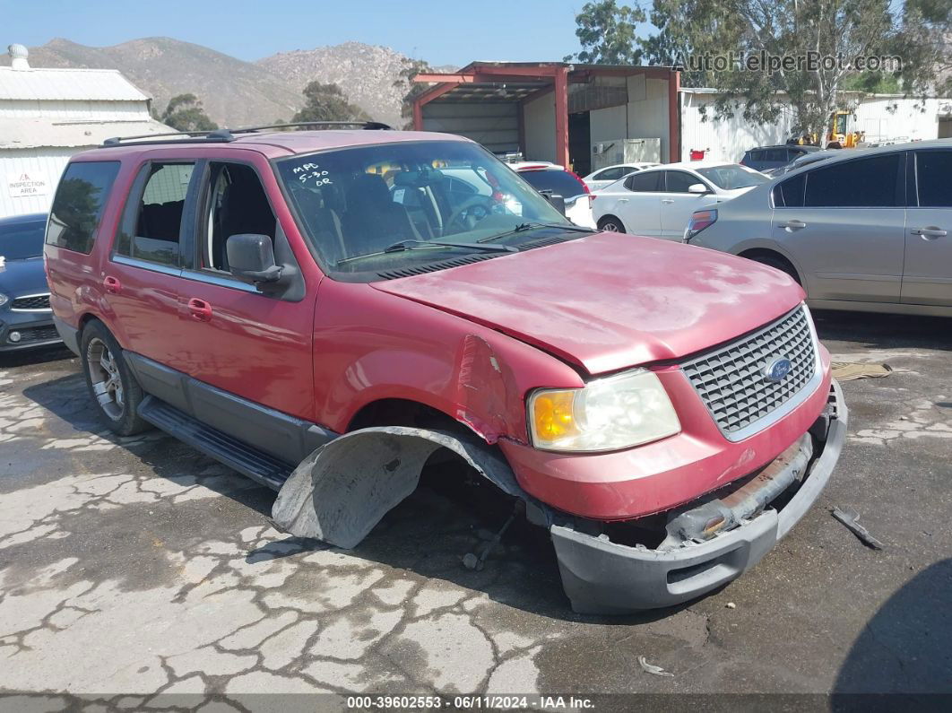 2003 Ford Expedition Xlt Red vin: 1FMFU15L73LA64171