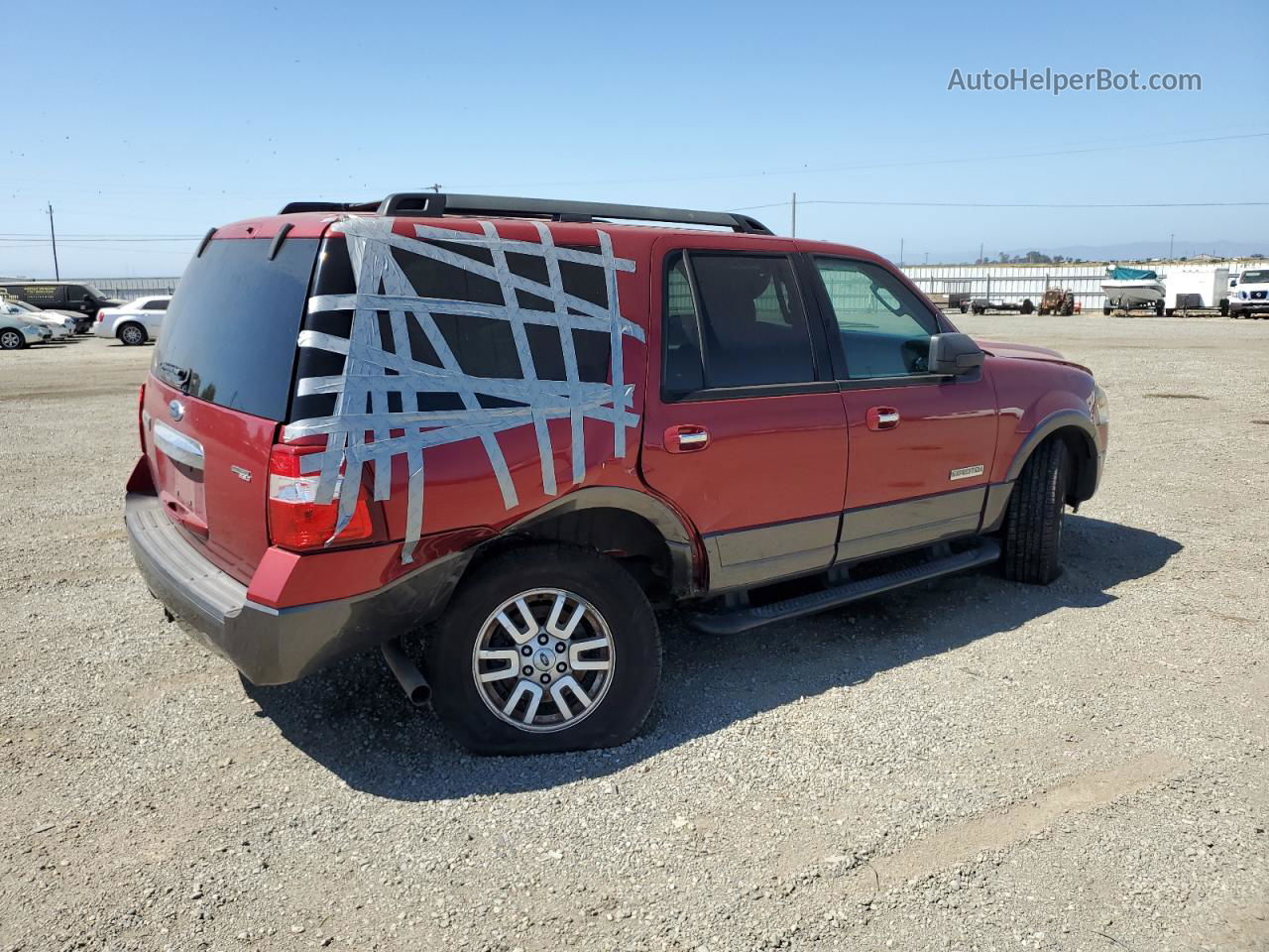 2007 Ford Expedition Xlt Red vin: 1FMFU16587LA56411