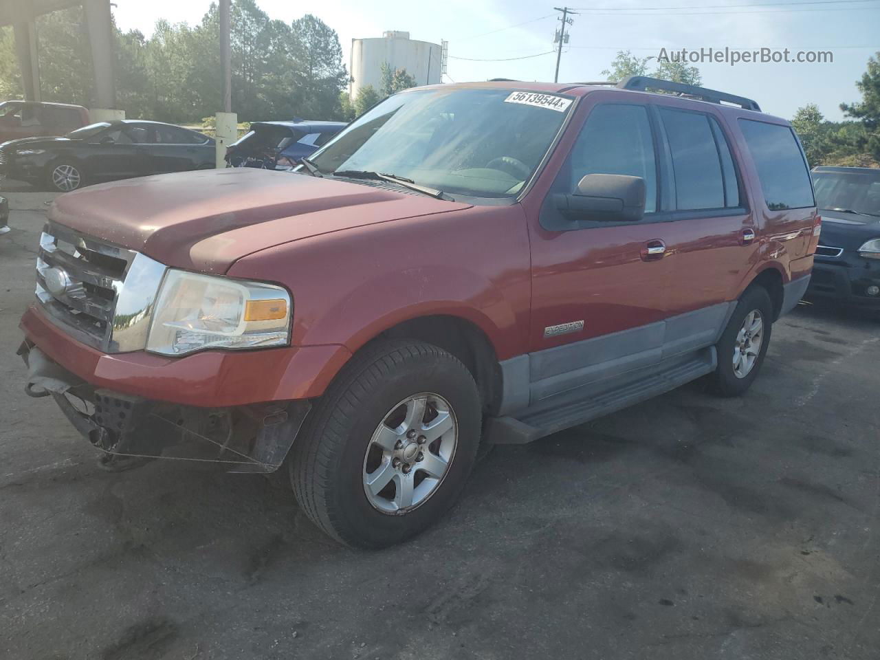 2007 Ford Expedition Xlt Темно-бордовый vin: 1FMFU165X7LA94545