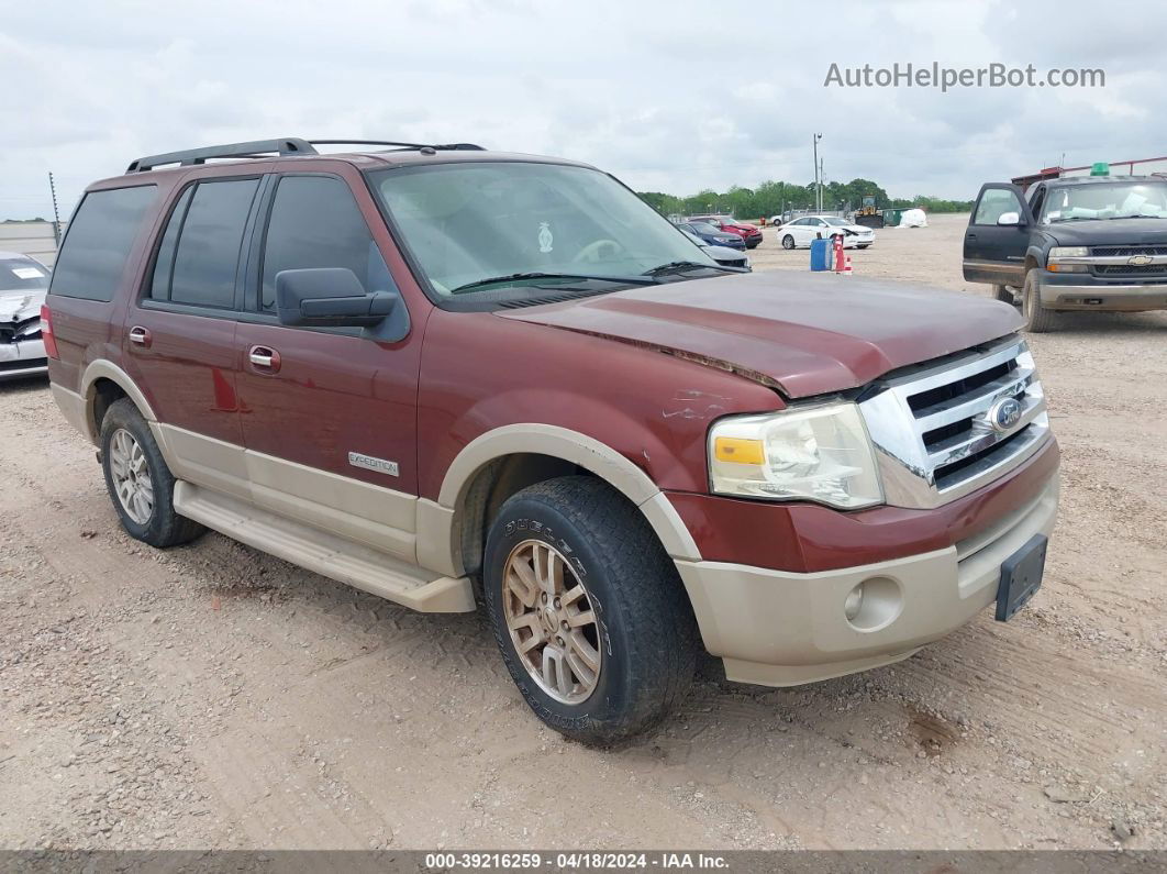 2007 Ford Expedition Eddie Bauer Burgundy vin: 1FMFU17507LA62539