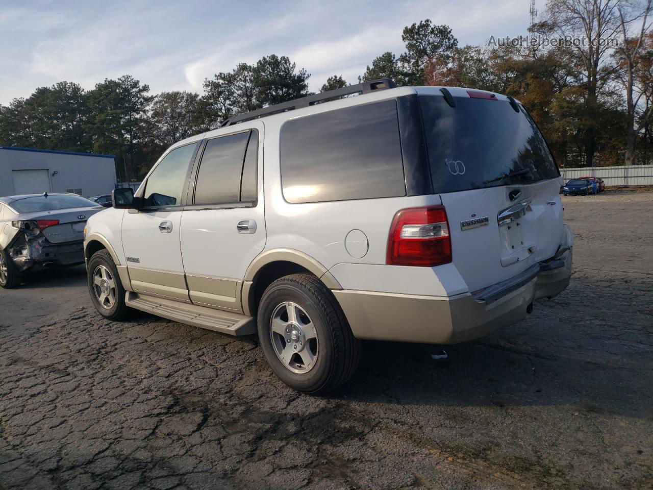 2007 Ford Expedition Eddie Bauer White vin: 1FMFU17507LA95850