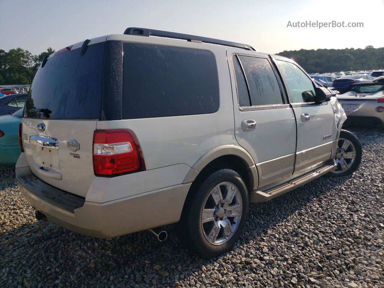 2008 Ford Expedition Eddie Bauer White vin: 1FMFU17508LA45578