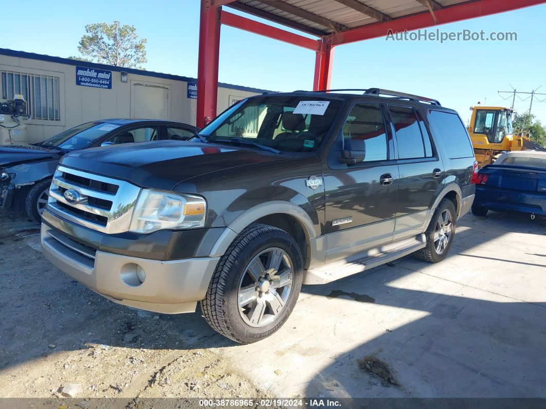 2008 Ford Expedition Eddie Bauer/king Ranch Gray vin: 1FMFU17518LA08281