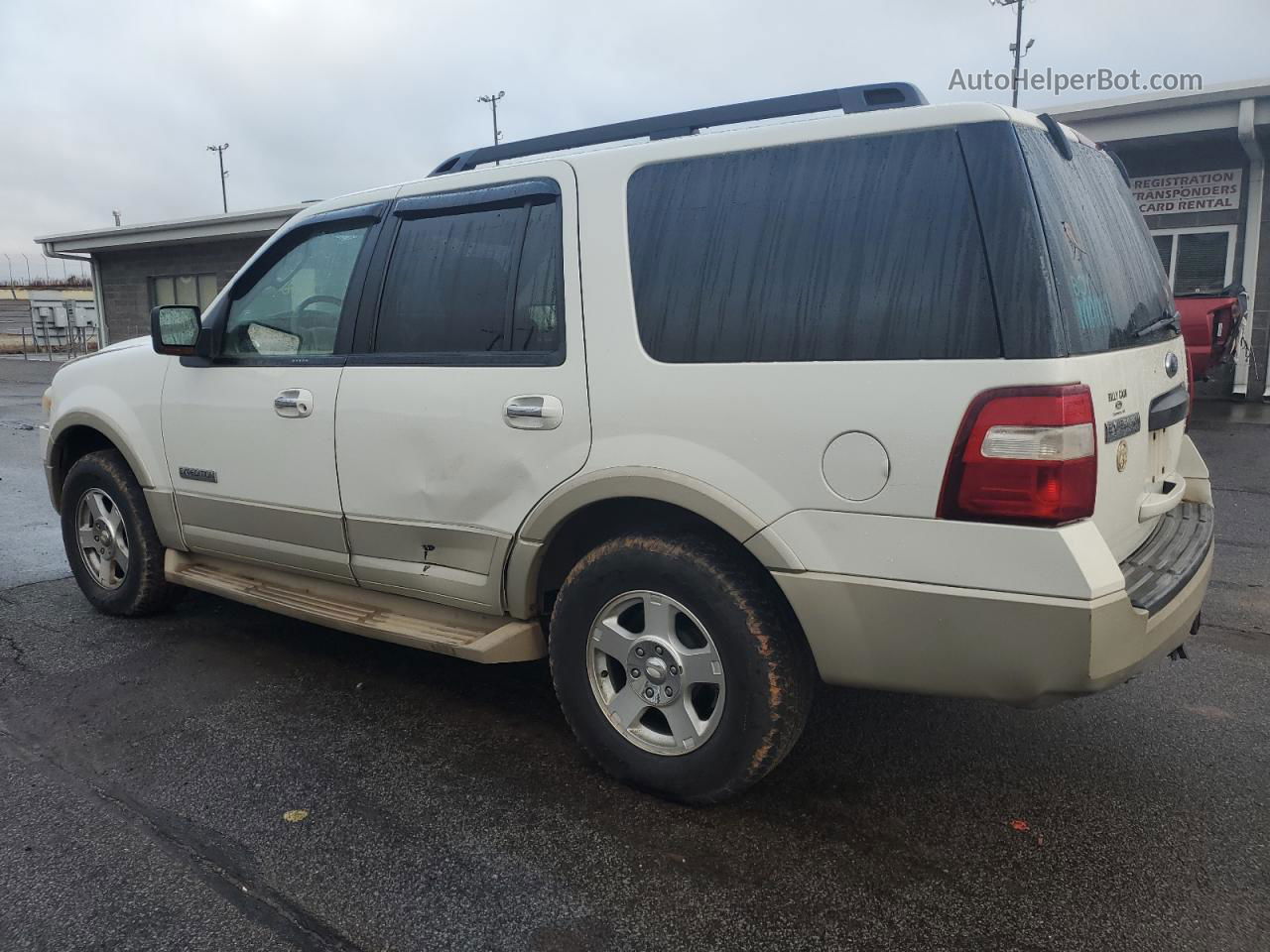 2008 Ford Expedition Eddie Bauer White vin: 1FMFU17518LA10144