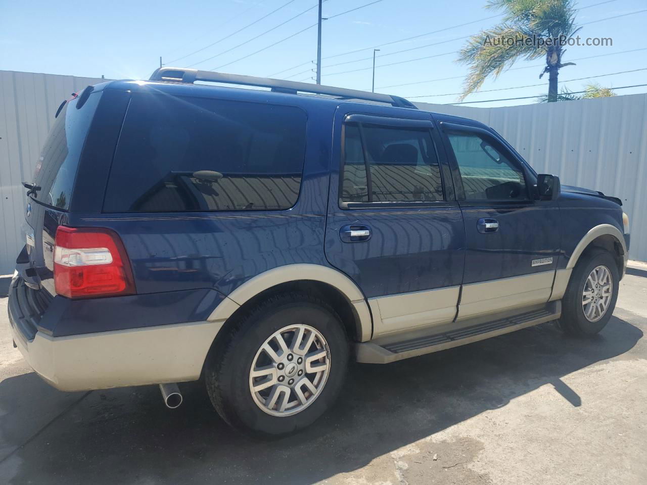 2008 Ford Expedition Eddie Bauer Blue vin: 1FMFU17518LA77018