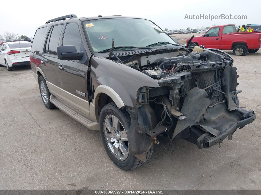 2008 Ford Expedition Eddie Bauer/king Ranch Brown vin: 1FMFU17518LA84549