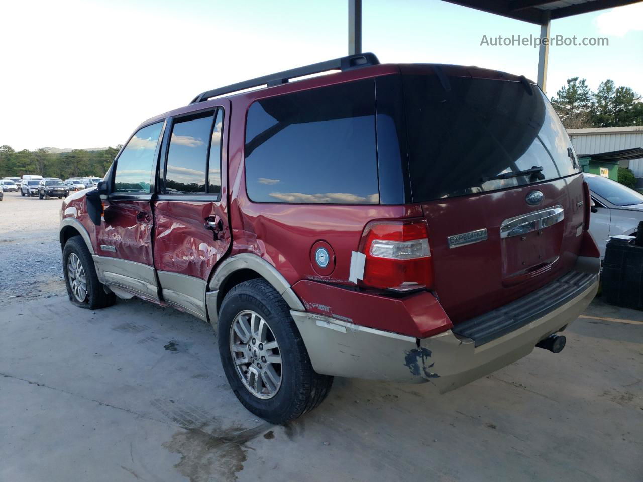 2007 Ford Expedition Eddie Bauer Red vin: 1FMFU17527LA54345