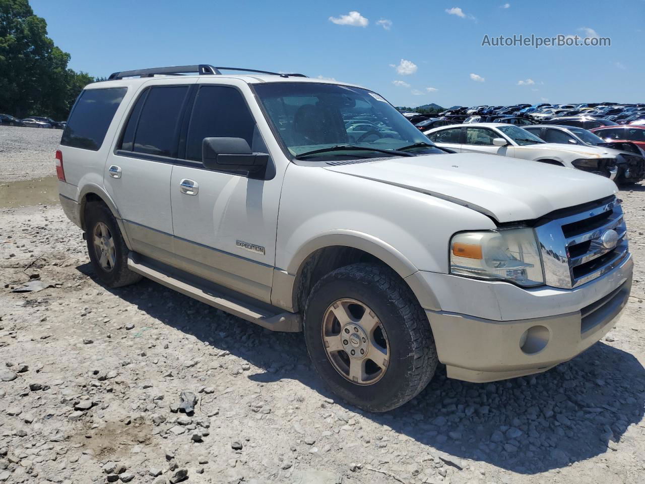 2008 Ford Expedition Eddie Bauer White vin: 1FMFU17528LA72734