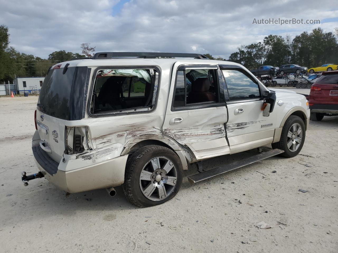 2008 Ford Expedition Eddie Bauer White vin: 1FMFU17548LA00403