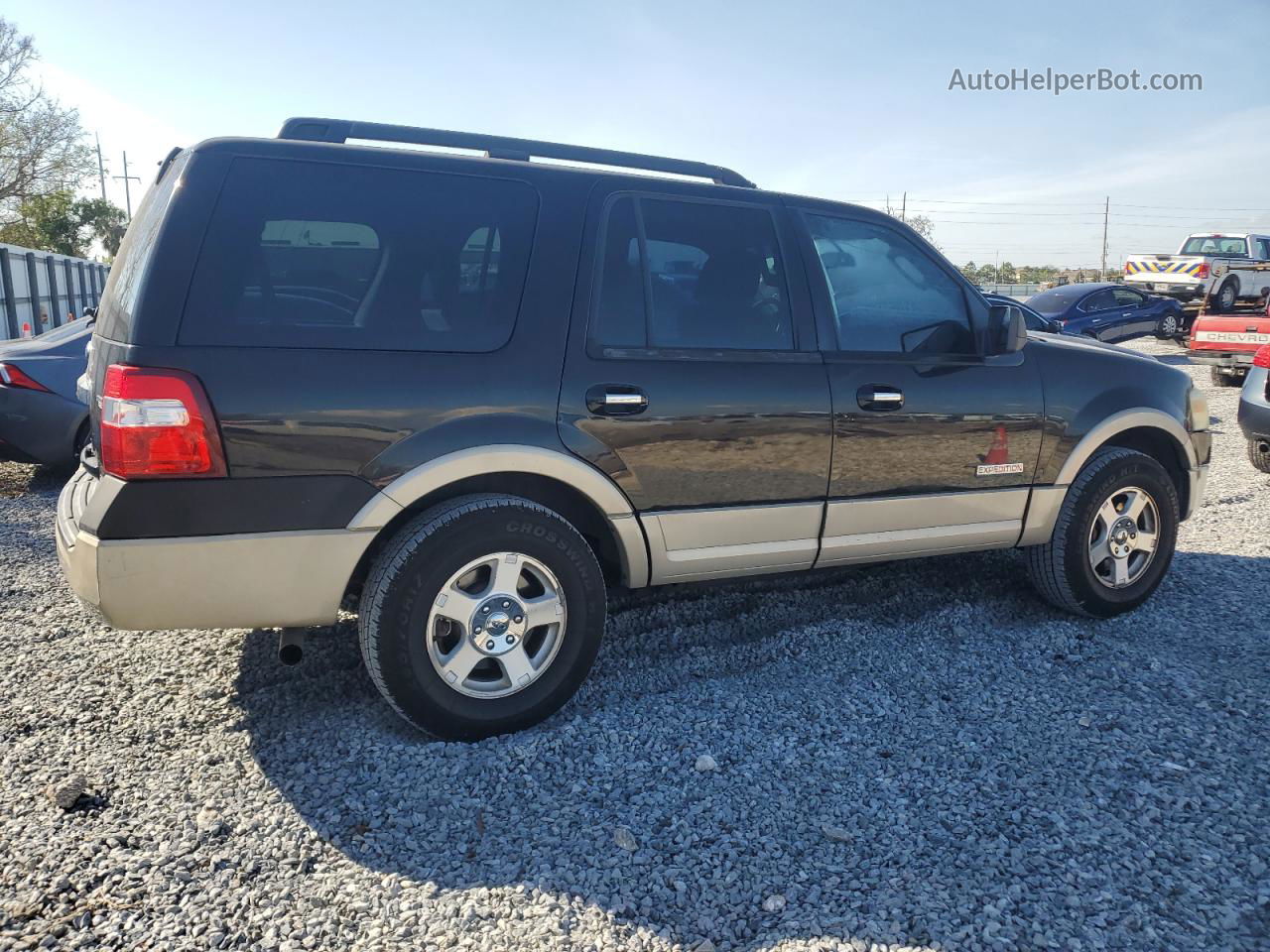 2007 Ford Expedition Eddie Bauer Black vin: 1FMFU17557LA03146