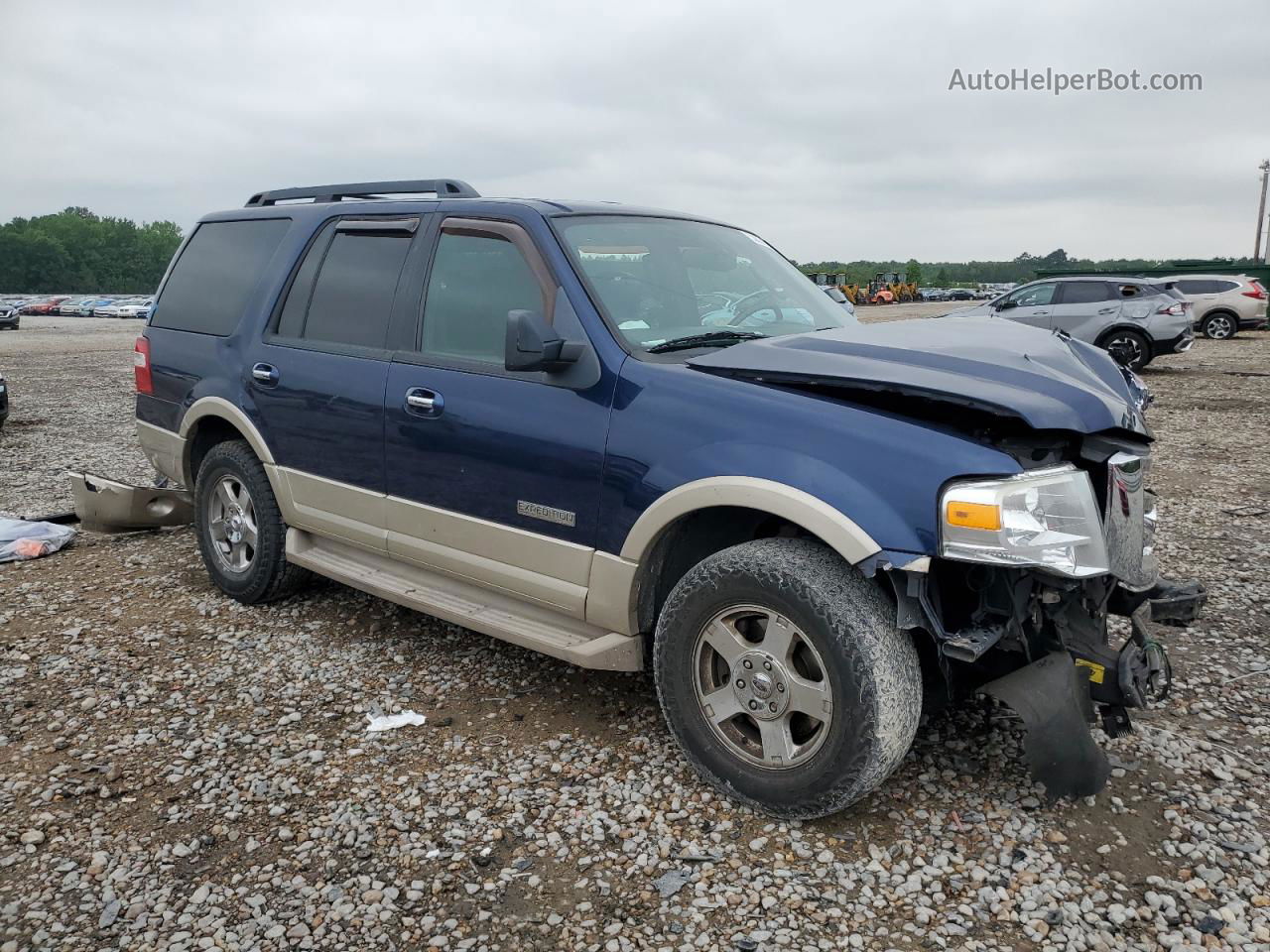 2007 Ford Expedition Eddie Bauer Blue vin: 1FMFU17557LA11666