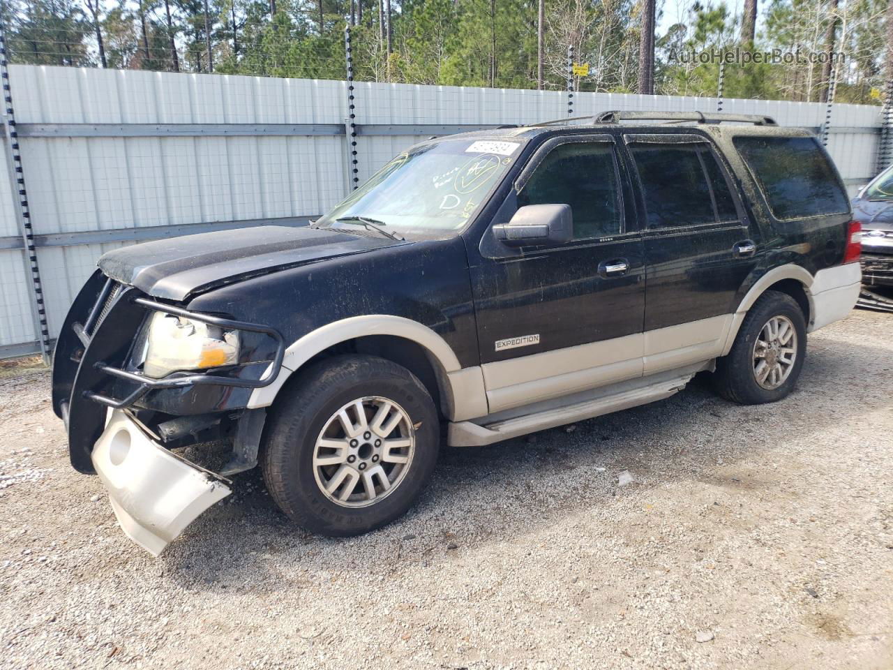 2007 Ford Expedition Eddie Bauer Black vin: 1FMFU17557LA55263