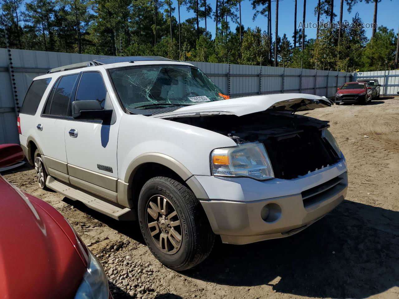 2007 Ford Expedition Eddie Bauer White vin: 1FMFU17567LA97621