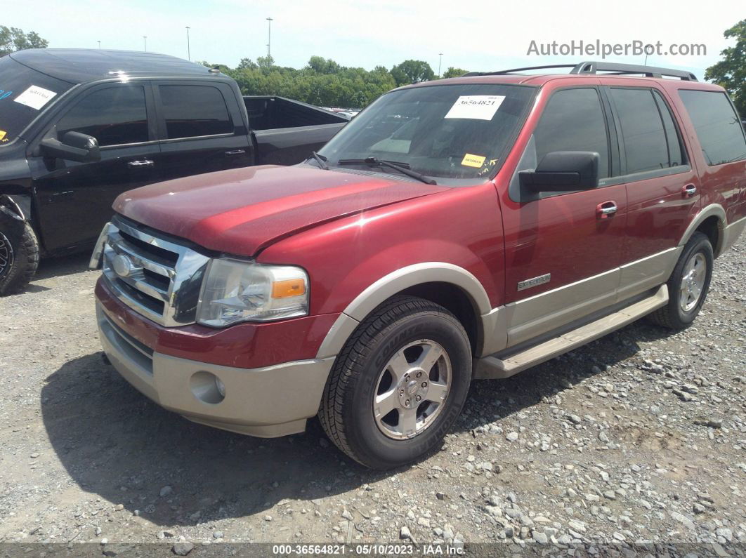 2008 Ford Expedition Eddie Bauer/king Ranch Red vin: 1FMFU17568LA43432