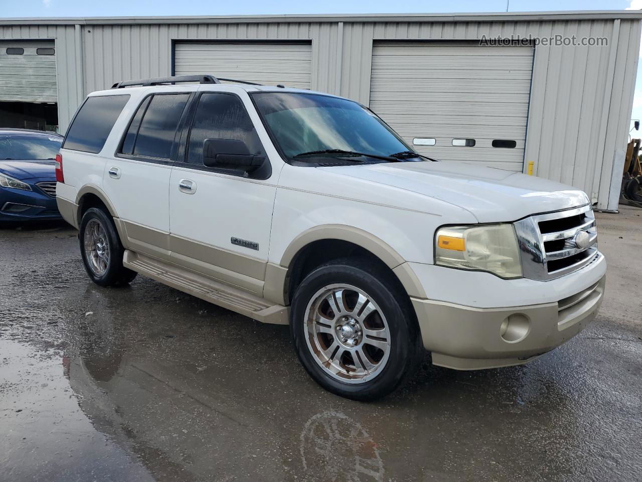 2007 Ford Expedition Eddie Bauer White vin: 1FMFU17577LA60416