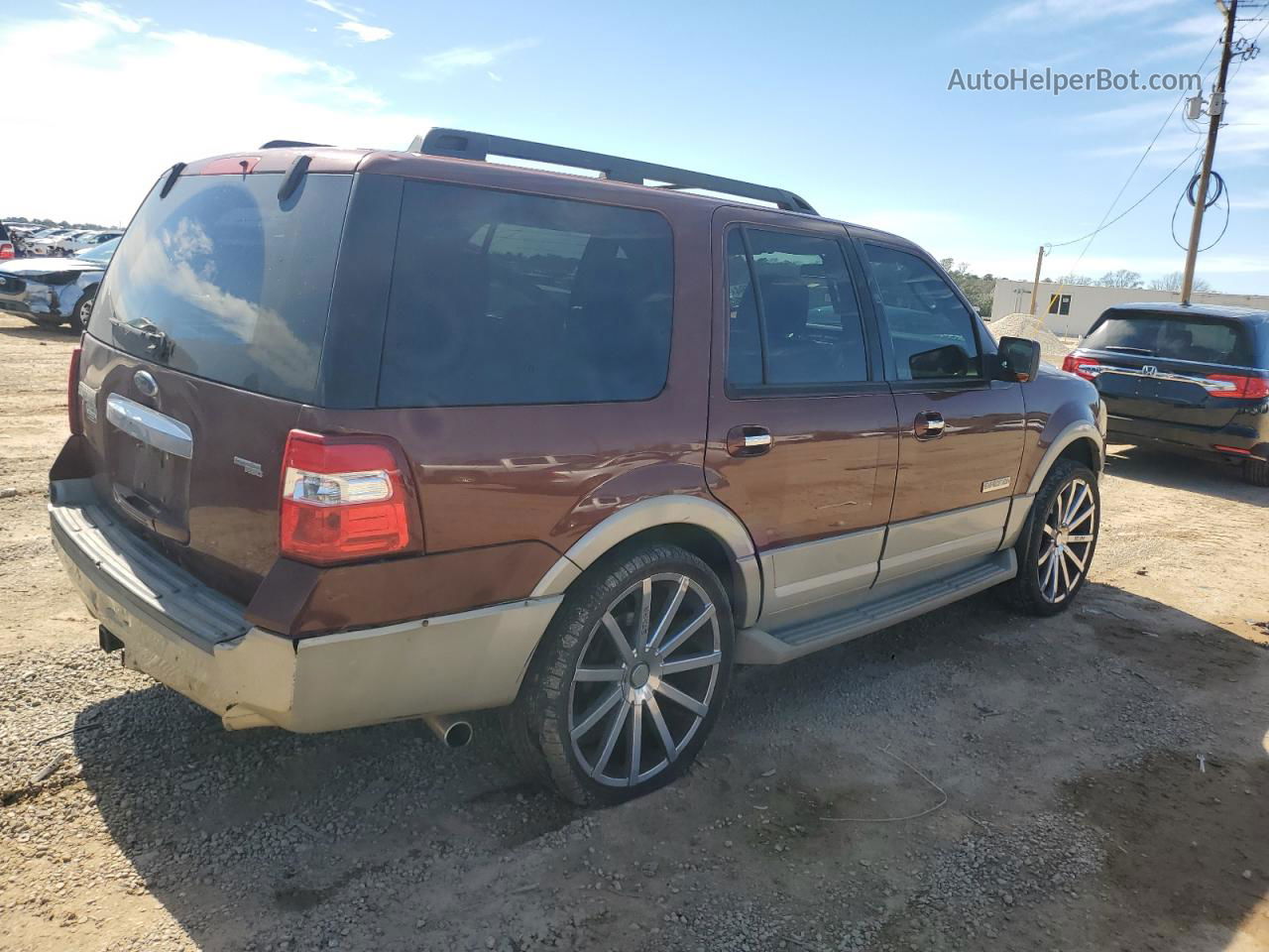 2007 Ford Expedition Eddie Bauer Burgundy vin: 1FMFU17587LA25707