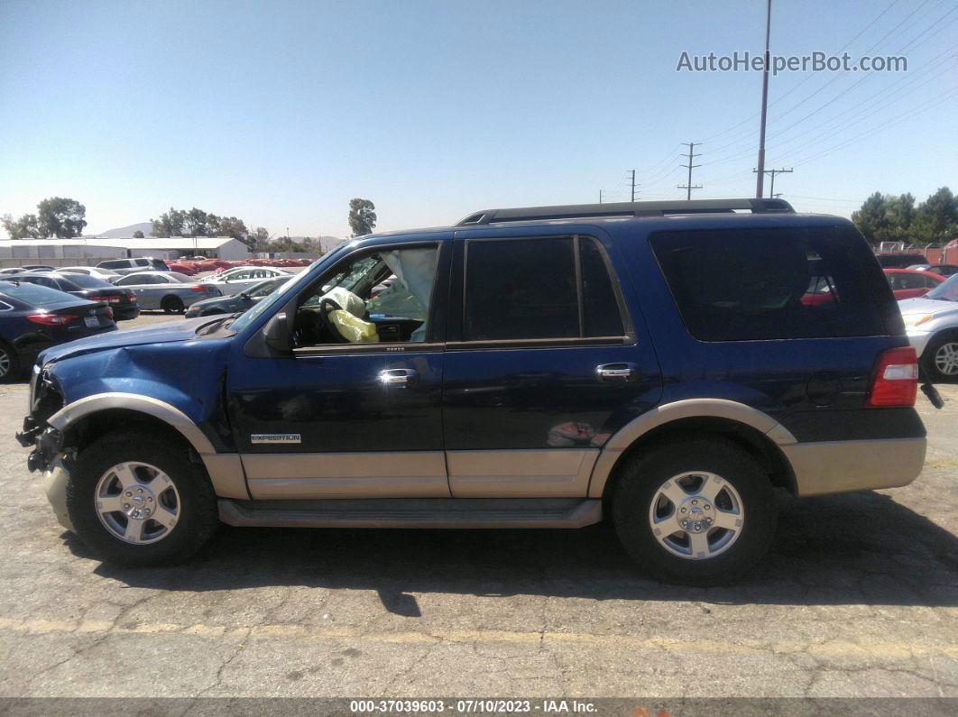 2007 Ford Expedition Eddie Bauer Blue vin: 1FMFU17597LA62622