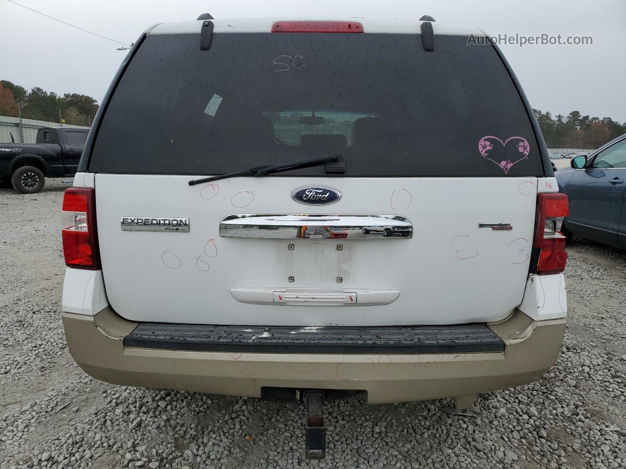 2007 Ford Expedition Eddie Bauer White vin: 1FMFU17597LA79386