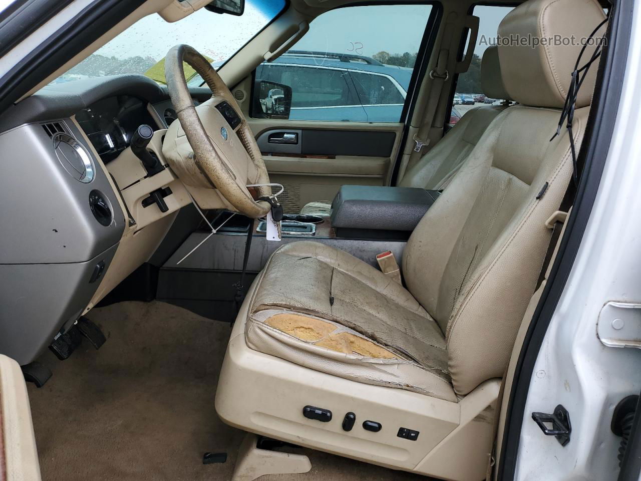 2007 Ford Expedition Eddie Bauer White vin: 1FMFU17597LA79386