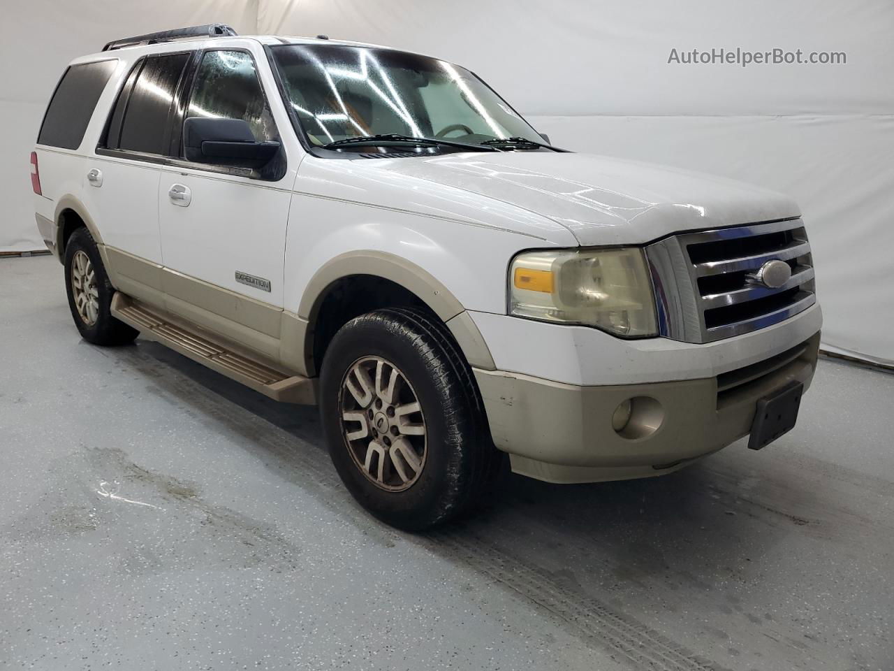 2007 Ford Expedition Eddie Bauer White vin: 1FMFU175X7LA62533