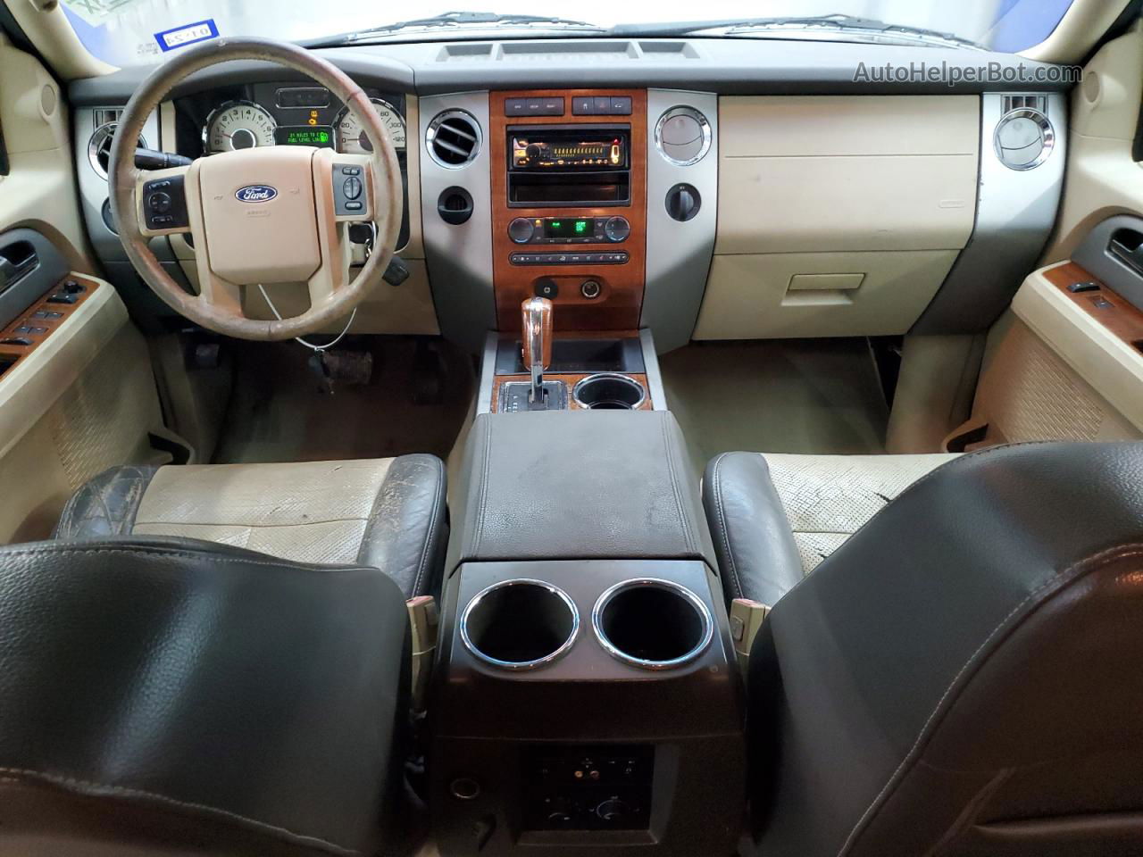 2007 Ford Expedition Eddie Bauer White vin: 1FMFU175X7LA62533