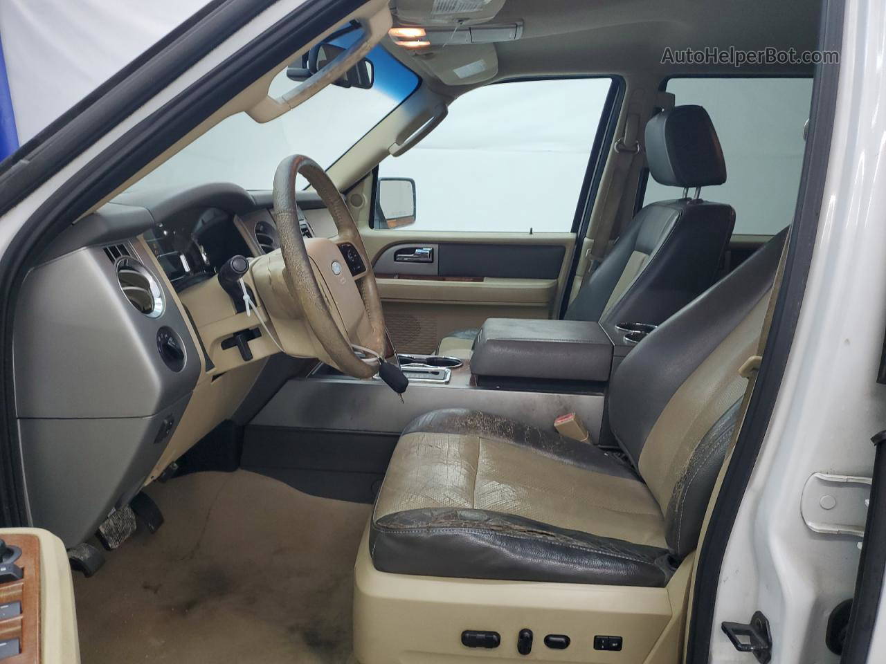 2007 Ford Expedition Eddie Bauer White vin: 1FMFU175X7LA62533