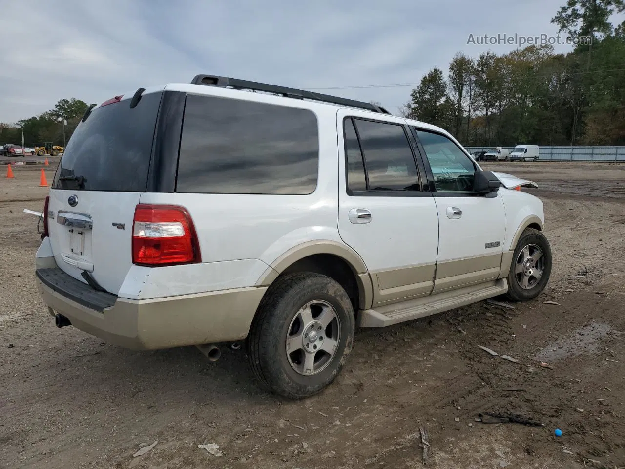 2007 Ford Expedition Eddie Bauer White vin: 1FMFU175X7LA68106