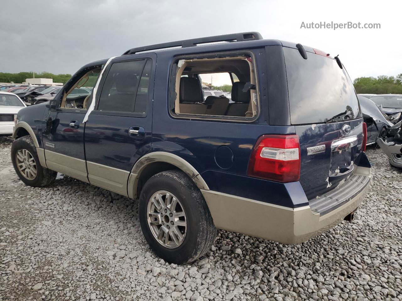 2008 Ford Expedition Eddie Bauer Синий vin: 1FMFU175X8LA34264