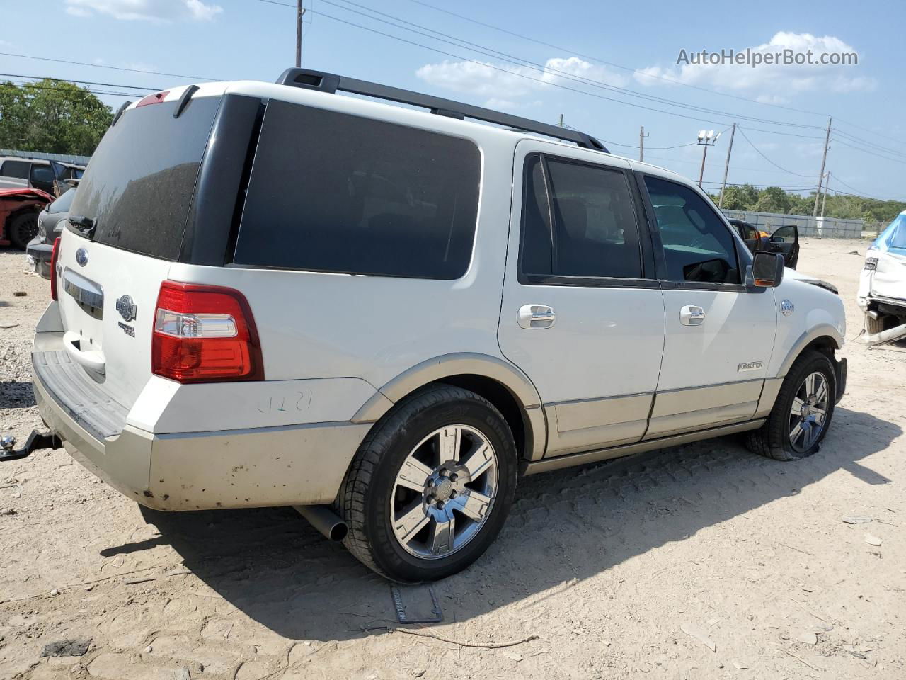 2008 Ford Expedition Eddie Bauer White vin: 1FMFU175X8LA79107