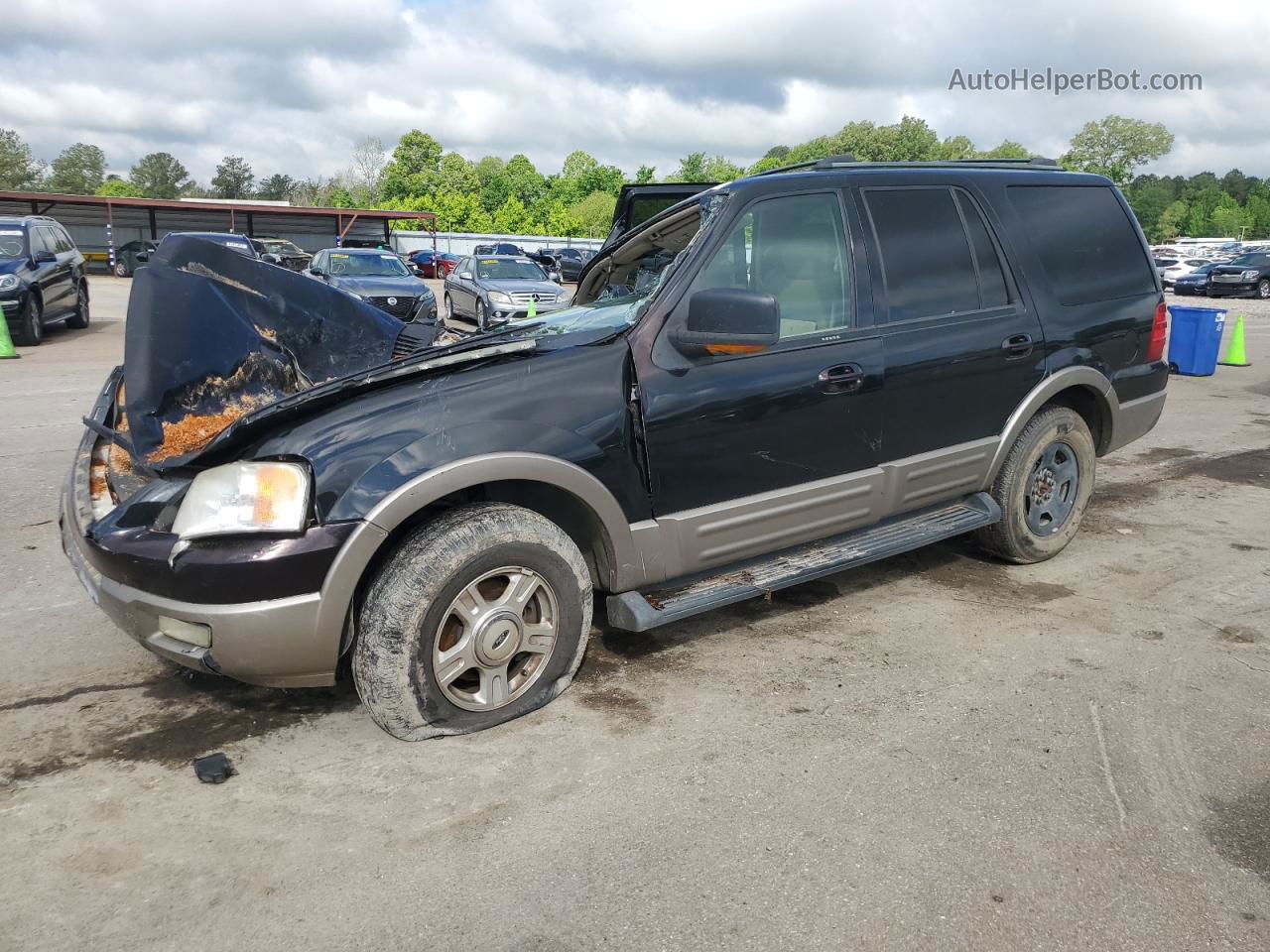 2003 Ford Expedition Eddie Bauer Black vin: 1FMFU17L43LA84486