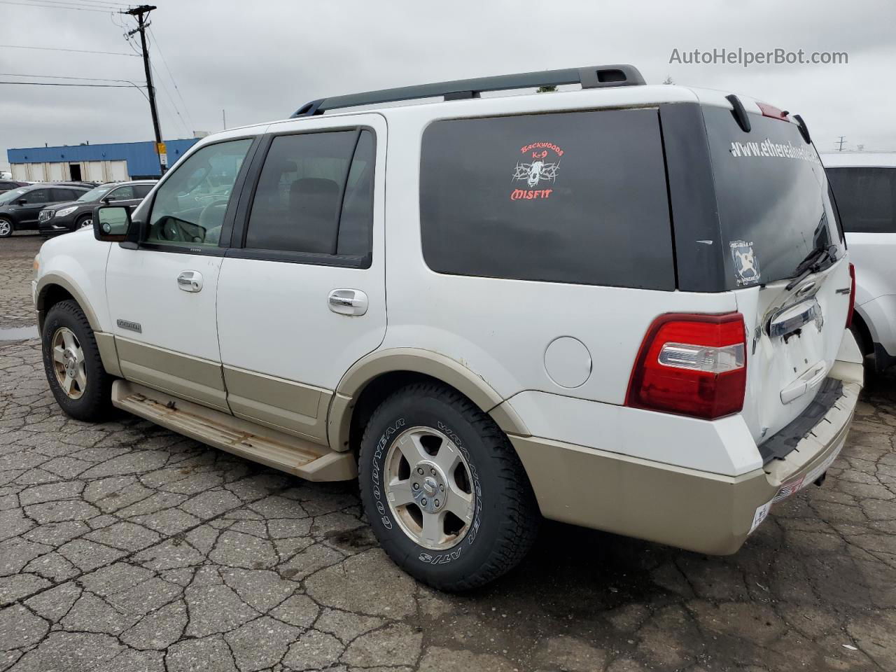 2007 Ford Expedition Eddie Bauer Белый vin: 1FMFU18517LA29208